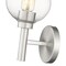 Z-Lite Sutton Wall Sconce, 1-Light, 6 In.W x 7 In.L x 10.25 In.H, Brushed Nickel/Clear 7502-1S-BN - alternate 5